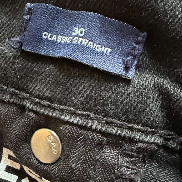 GAP Classic Straight Jeans – Black Wash – Size 30 - Picture 6 of 10